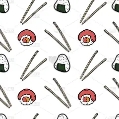 图案寿司背景图形