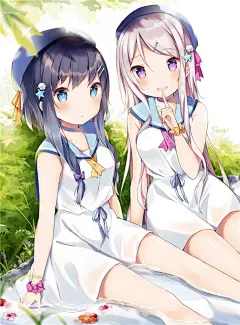 日本画师椎野せら可爱软萌少女原画插画壁纸图集CG作品集图片素材XX幻想小站 -