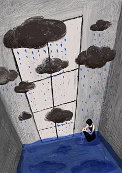 蓝 | 金金的插画 - 原创作品 - 涂鸦王国