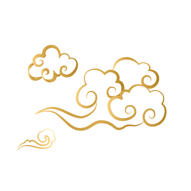 中国传统烫金云纹图案-2