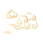 中国传统烫金云纹图案-2