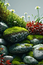 00411-2401808397-hyperdetailed photography,Photographic photo,Hyperrealism,cinematic,realistic,4K,the rocks were covered with moss,there are a lo