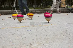 中国、传统玩具、木顶、童玩