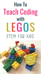 Lego Coding for Kids! Teach your kids all about coding with these fun coding activities without computers. Preschoolers and kindergartners (even toddlers!) can start on these fun STEM activities and enjoy an early introducing into the world of coding. Plu