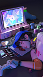 虚拟偶像-集原美壁纸-原创-角色/人物/生物-ShakeDog抖狗-CG模型网