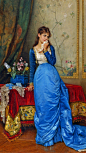  THE LETTER, BY AUGUSTE TOULMOUCHE
真难得 可以把衣料画出如此的光泽