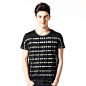 SEASOUL 夏款黑色波纹全棉短袖T恤SK22561吊牌价399元 原创 设计 新款 2013 正品 代购  西班牙