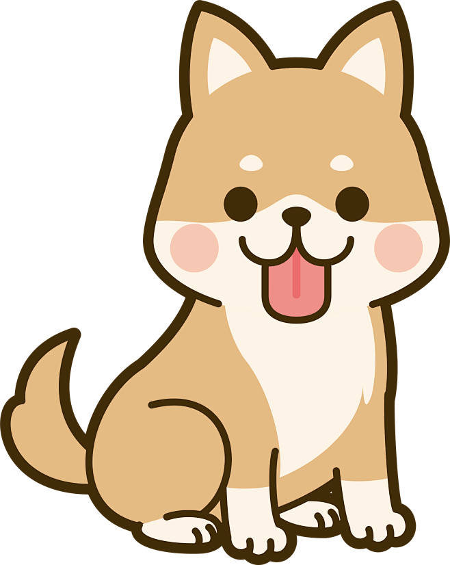 卡通猫狗元素剪贴画图标LOGO手绘素材印...