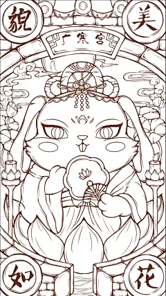 商业插画全系班-国潮篇学员线稿作业作品欣赏