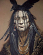 I have this Native America portrait i my living room, looks amazing!