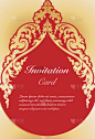 Vector of invitation card template, background and
