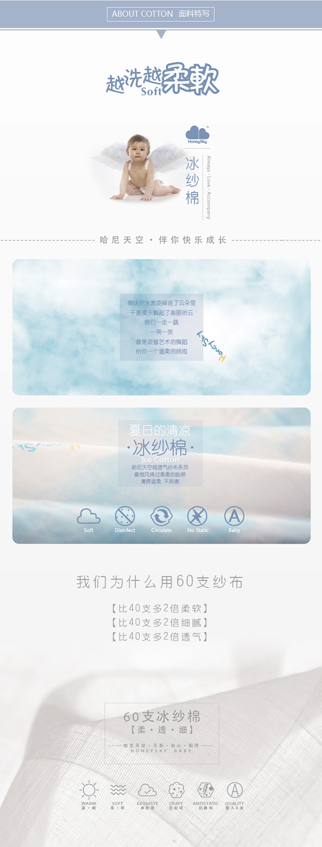 哈尼天空 宝宝口水巾纱布纯棉小方巾 婴儿...
