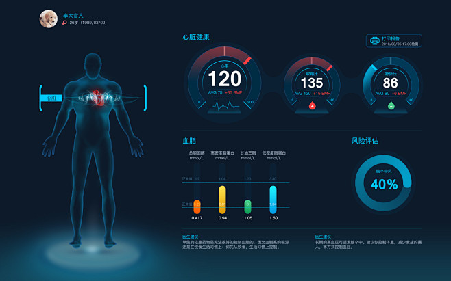 科技感-医疗软件界面UI