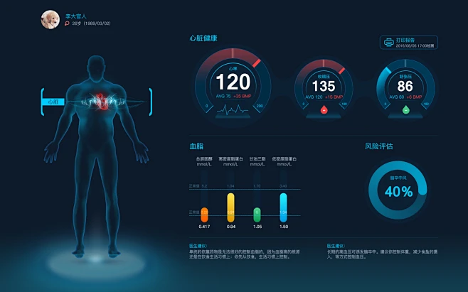 科技感-医疗软件界面UI-花瓣网
