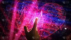 网络心脏脉搏未来插画