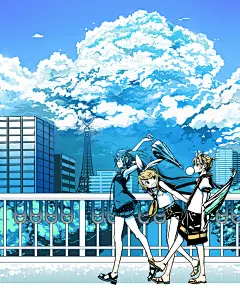 初音未来镜音莱恩镜音铃的Vocaloid金发壁纸（#507414）/ Wallbase.cc