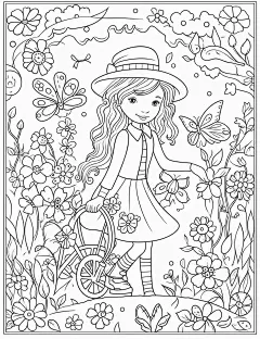AI绘画_Prompts_AlexaKZ_childrens_coloring_page_spring_theme_5a8f935c-7c19-4085-ad27-a722d390c433_xpanx.com