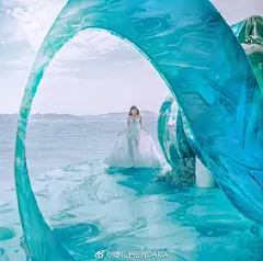 太美丽的海外蓝白色婚礼，真的好美#微博婚庆影响力盛典##V影响力峰会##海外婚礼手绘##婚礼手绘培训# |台州·星星... ​