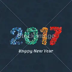 Happy New Year 2017 background. Calendar decoration. Greeting card. Chinese  template for the  of rooster. Vector illustration#新年# #春节# #过年# #鸡年# #2017年# #新年素材# #春节素材# #海报# #设计素材# #生肖# #平面设计# #新年海报# #鸡年海报# #2017数字背景# #圣诞节装饰# #公鸡# #卡通插画# #雄鸡# #新年贺卡# #鸡年日历#