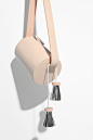 Leather cylinder bag, chic minimal handbag // Building Block: 