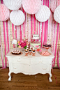 The Frosted Petticoat: Seven Springtime Dessert Tables. Adorable styling and some fun furniture pieces.