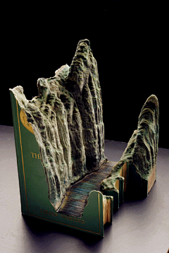 狱の幻采集到书中自然，Guy Laramee的自然书雕