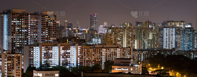 新加坡,夜晚,都市风景,山景城,概念,铁...