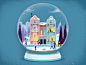 Happy Holidays graphicdesign conceptual landscape illustration gift presents winter snow merry holidays landscape city snowball christmas xmas