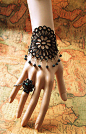 DIY 复古蕾丝手链 腕带 水晶 戒指 套装 哥特式名媛 欧式倾世皇妃