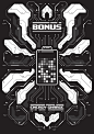 HUD futuristic UI poster FUI electronic hacker cyber Cyberpunk print