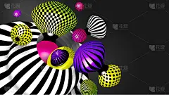 3D逼真的矢量对象。明亮的现代潮流形状。