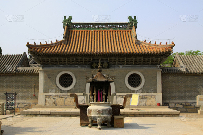 寺庙,中国,风景,河北省,建筑业,大门,...