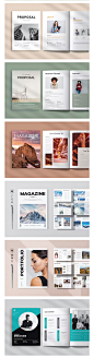 15套高质量商务企业旅游餐饮行业杂志高端画册合集INDD设计素材