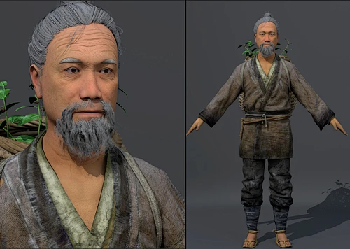 古代老人 古代人物 华佗 樵夫 老翁 古代农民 苦工-花瓣网