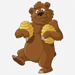 矢量小熊拿蜂蜜免抠素材_新图网 https://ixintu.com 卡通动物 动物插画 动物 矢量动物 蜂蜜 小熊