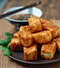 Fried Tofu with Sesame-Soy Dipping Sauce油炸豆腐with芝麻酱