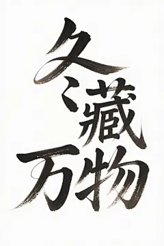 冬藏万物创意字体设计