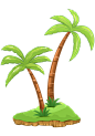 插画椰子树