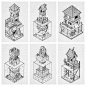 205 Likes, 1 Comments - Airship Notebooks (@airshipnotebooks) on Instagram: “Here’s a brilliant set of axonometric #penandink #architecture drawings by Rob Turpin…”