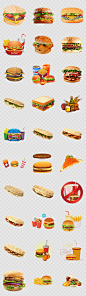 高清美味汉堡包三明治海报PNG免扣透明图素材