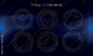 Set of Tribal User Interface Elements. Fantasy ethnic Circles. Good for game UI. Vector Illustration EPS10