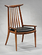 sam maloof furniture | Pair of Hornback Armchairs by Sam Maloof image 2: