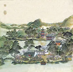 【PS素材】中国画山水、古建筑群（一） - 蓝色探戈 - 藍色探戈的音樂空間