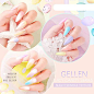 Amazon.com : Gellen Gel Nail Polish Set, Juicy Candy Series - 6 Colors Cute Fresh Bright Subtle Sparkle Nail Art Colors, Home Gel Manicure Kit : Beauty & Personal Care