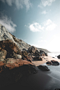 岩石 海洋 悬崖 海岸 沙 海滩 风景摄影图片图片壁纸