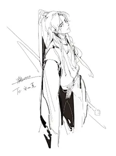 古风人物插画 速写线稿 - 小红书