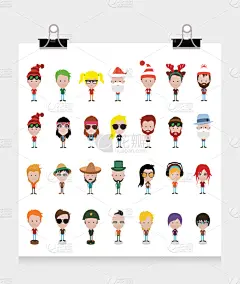 性格,多色的,发型,头发,人,男人,男孩,女人,女孩,布置