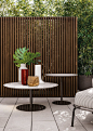 Contemporary garden round table - BELLAGIO BISTROT - Minotti: