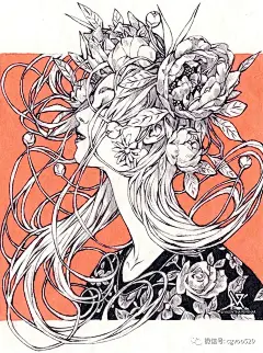 高清壁纸来一波~克罗地亚插画达人作品更新啦~ : 从他的插画作品中可以感受到一种文艺气息的插画氛围，画面唯美华丽。从最终的效果图也可以清晰的看到线的痕迹，所以他起稿主要还是以线稿开始做造型设计的，并把它们保留到了最后的画面当中