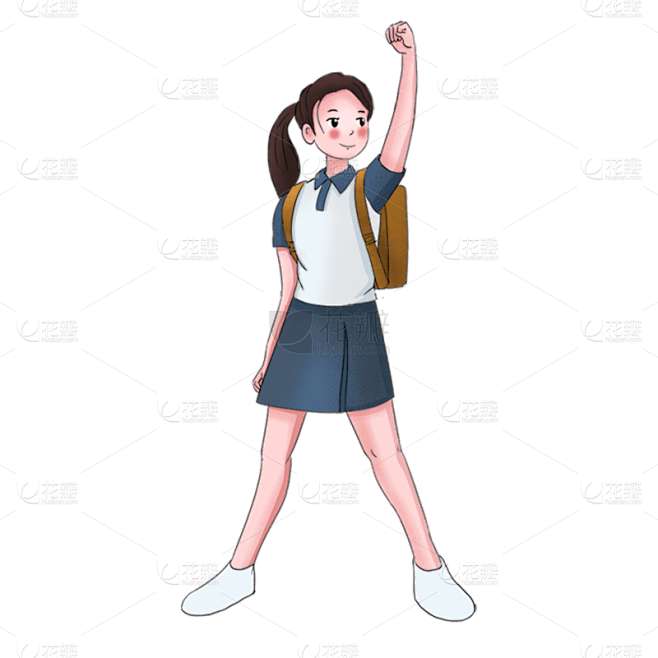 卡通感端午节女生元素贴纸